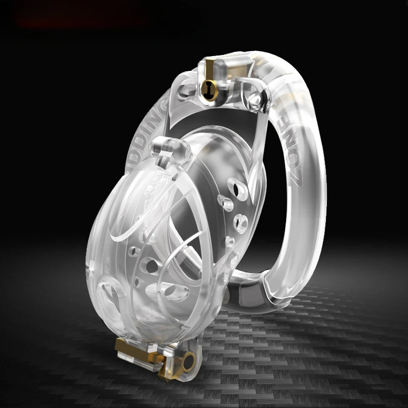 UNZM Men's Abstinence Chastity Bondage Porn Toys Penis Lock Hollow Split Flap Cap Lock Locking Removable Cock Ring