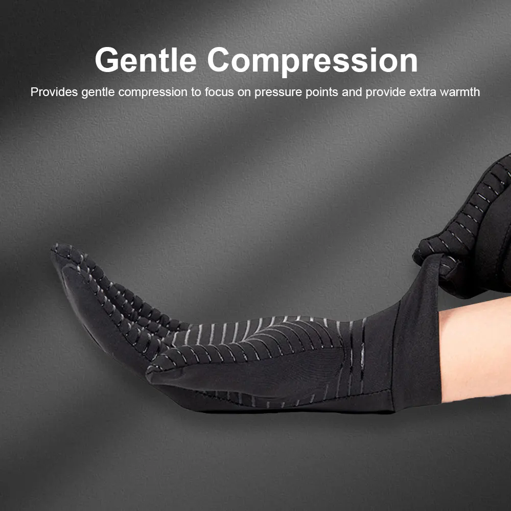 Sports Gloves Copper Fiber Spandex Touch Screen Running Cycling Winter Full Finger