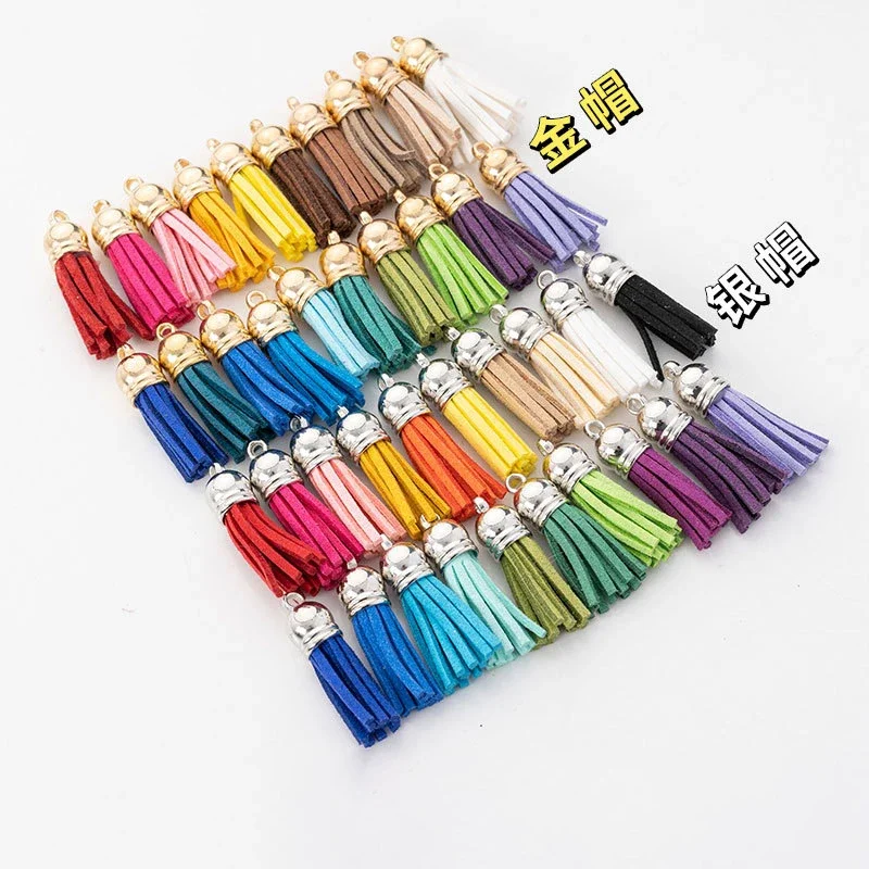 50pcs Mix Keychain Tassels Bulk PU Leather Tassel Pendants for DIY Keychain  and Craft