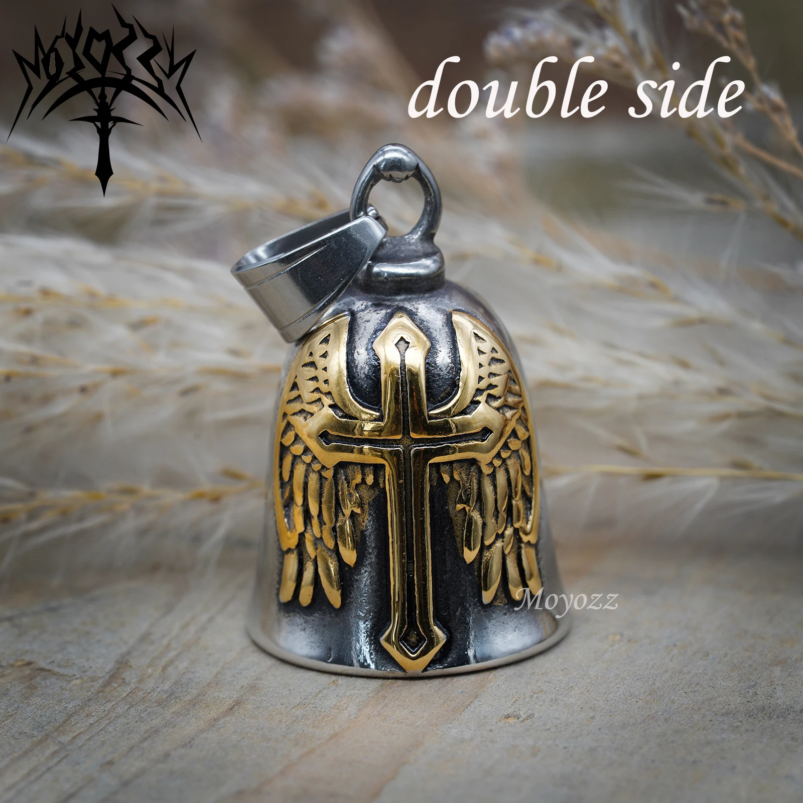 Motorcycle Bell - Studded Wings main image 1