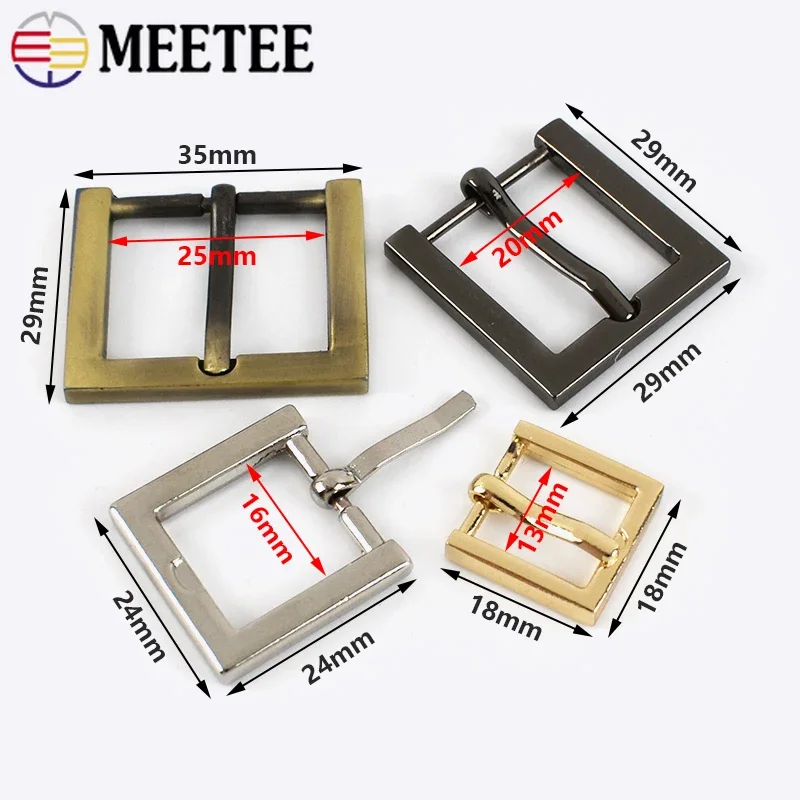 Set of Metal Adjustable Pin Buckles for Luggage Straps and DIY Accessories