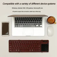 Wireless Mini Folding Bluetooth Keyboard with Touchpad Business Office Ultra-Thin Portable Keyboard