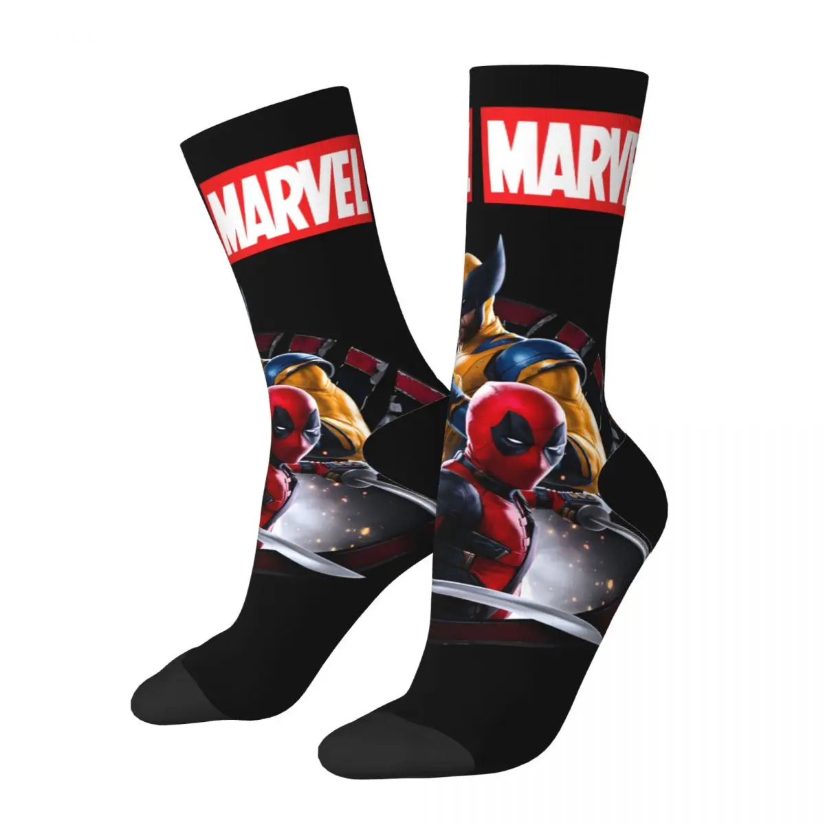 thumbnail image 1 of Calcetines de compresión unisex de WolverineMen, estilo callejero, sin costuras, estampados, novedosos y divertidos., 1 of 7