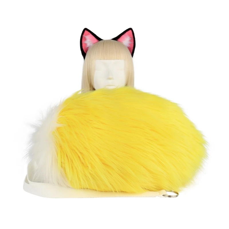 

1/2pcs Cat Wolf Fox Tail Faux Fur Ear Headband Set Adult Children Halloween Xmas Fancy Party Cosplay Costumes Gifts