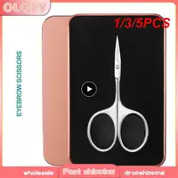 1/3/5PCS Professional Small Makeup Eyebrows Grooming Scissors Cuticles For Face Nose Hair Beard Trimmer Men and Women Beauty 1