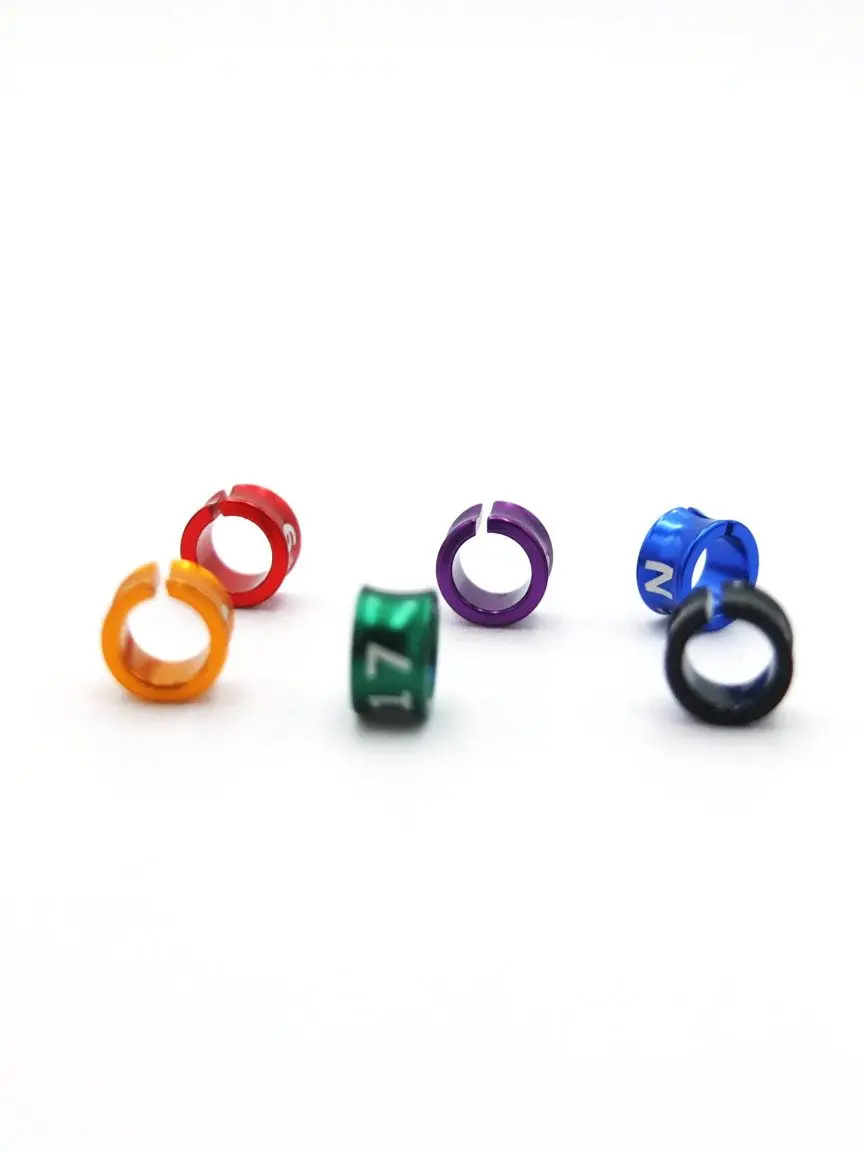 Personalized 50PCS Split Bird Leg Bands-Aluminum-Laser Engraved bird leg rings