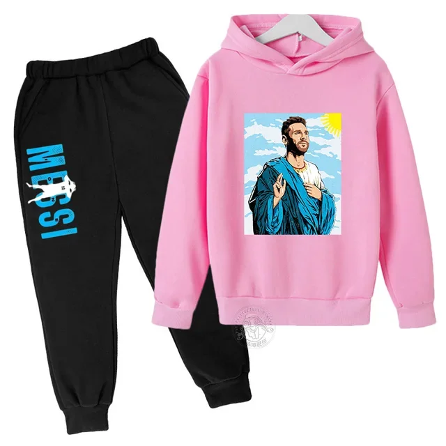 Conjunto Sudadera Capucha Y Pantalón Polar Para Niños 2-7 Años - 2 Piezas Cómodas Para Otoño/invierno