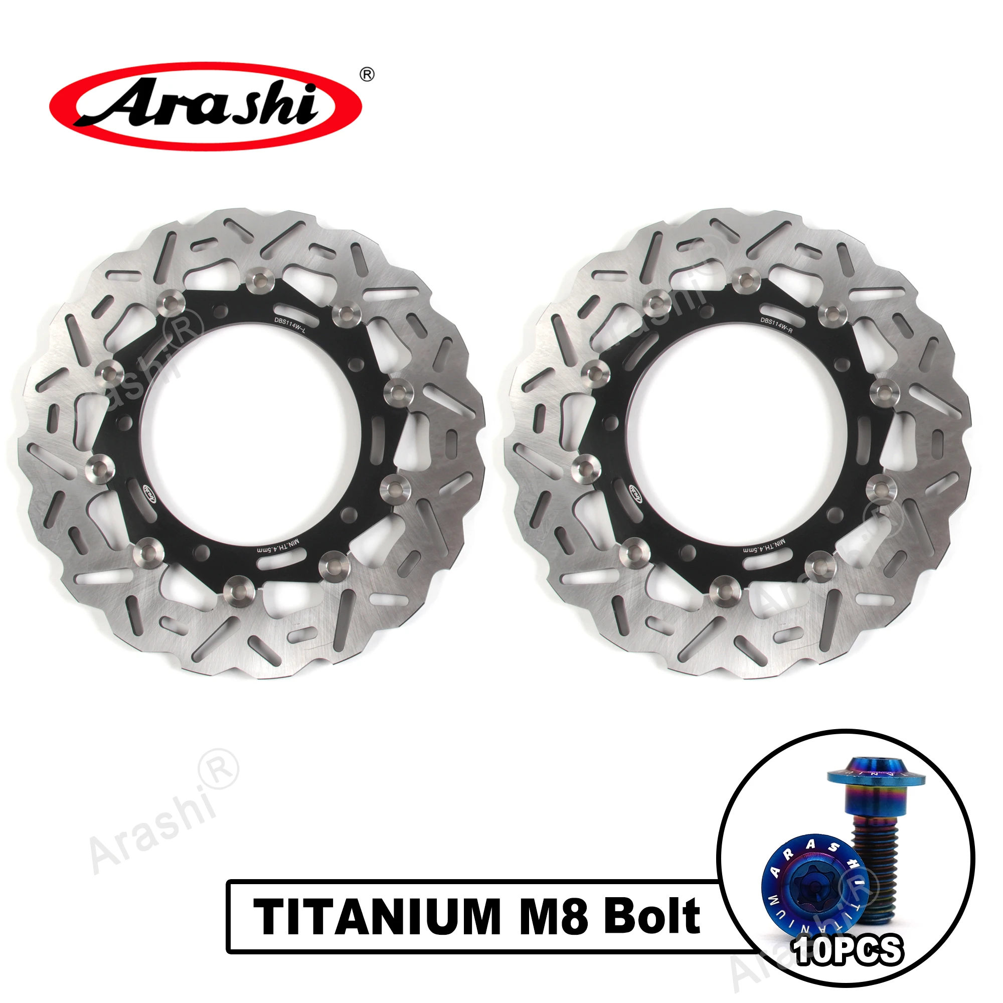 Arashi 1 Pair For KAWASAKI Z650 / ABS 2017-2022 CNC Floating Front