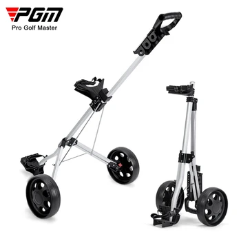 PGM Golf Trolley 2 Wheels Foldable Hand Push Pull Bag Hand-cart Golf Course QC002