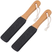 2 Pieces Foot File Callus Remover Heel Grater Wooden Handle Foot Scrubber Pedicure File Foot Filer Foot Scraper 1