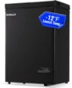 Chest Freezer with Electronic Panel, Accurate Temperature Display to 1 ℉, Black Deep Freezers with 2 Removable Baskets, Compact 1