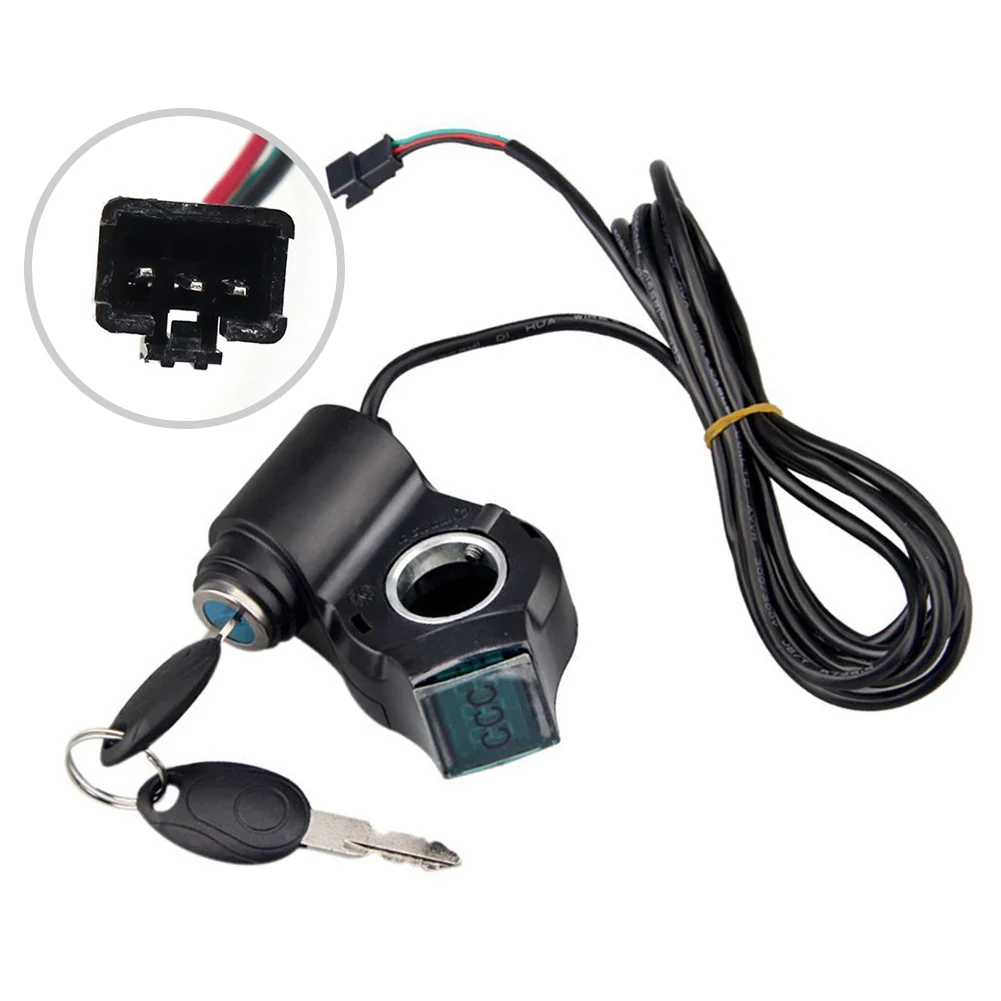 Acceleratore a pollice per E-Bike con blocco a chiave e display livello batteria 24V-72V, impugnatura per scooter elettrico, acceleratore a manopola da 7/8 pollici per manubrio - immagine 3