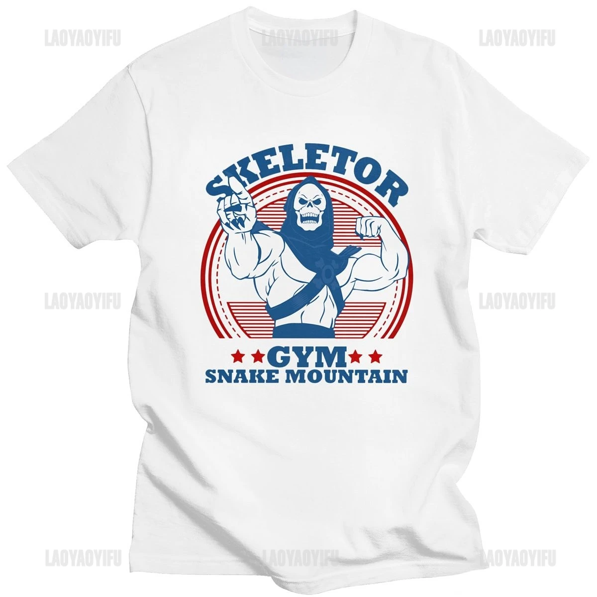 Divertente Skeletor Gym Snake Mountain Print T Shirt Summer Casual Ment Shirt Homme Magliette Grafiche Traspiranti Camisetas Di Cotone