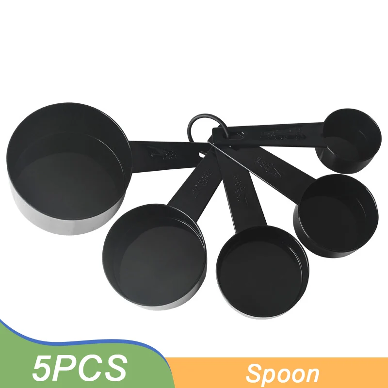 Measuring Cups Spoons Baking  Plastic Measuring Spoons Scale - 5pcs/set  7color - Aliexpress