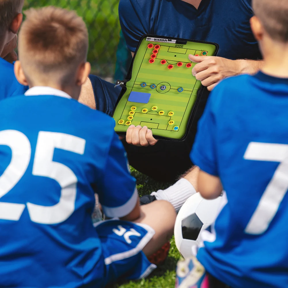 Foldable Magnetic Football Tactic Board Soccer Coaching Board Soccer Coach Tactics Folder Football Strategy for Coaches