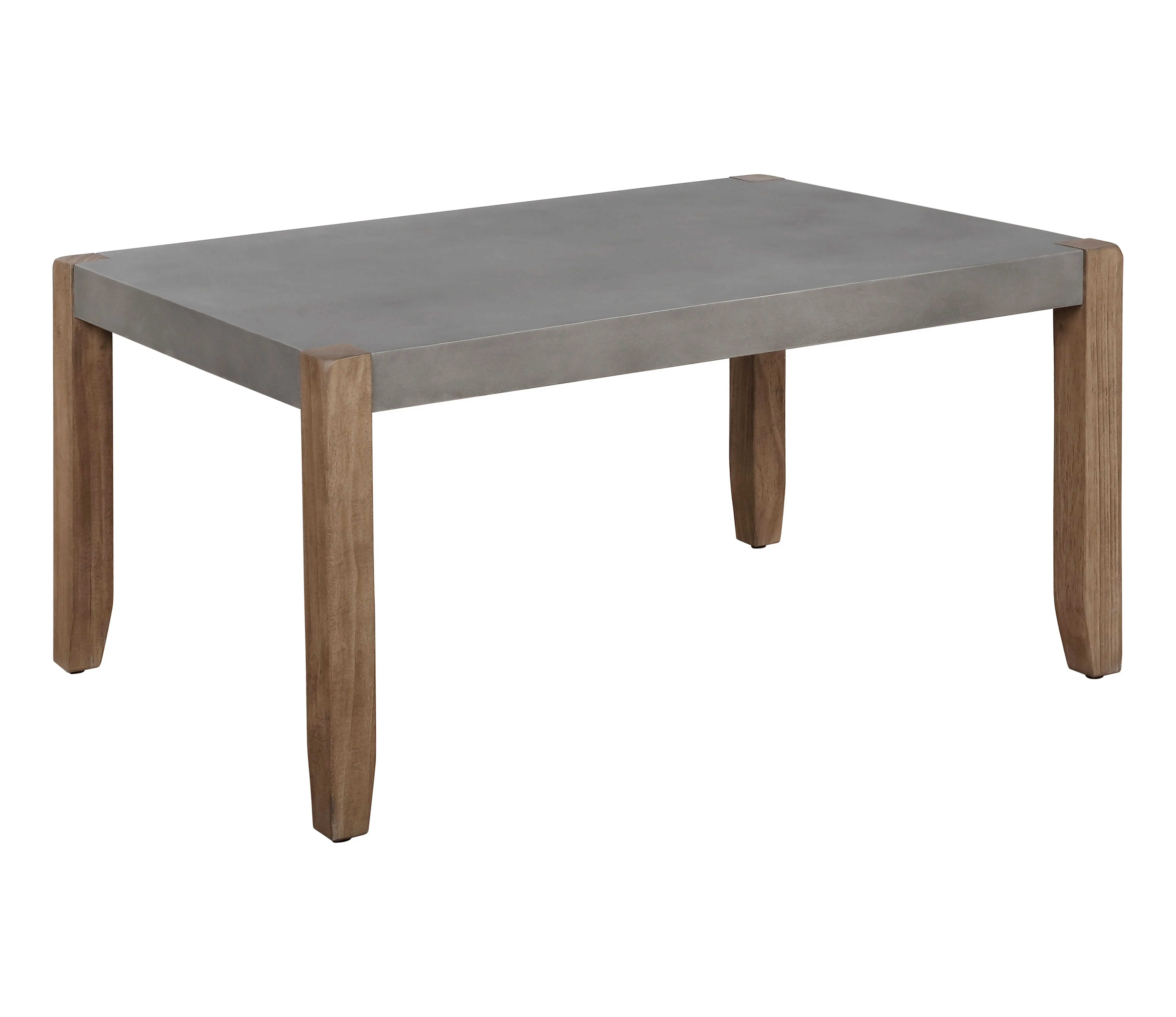 

Alaterre Newport 36"L Faux Concrete and Wood Coffee Table rustic industrial furniture Affordable Exterior