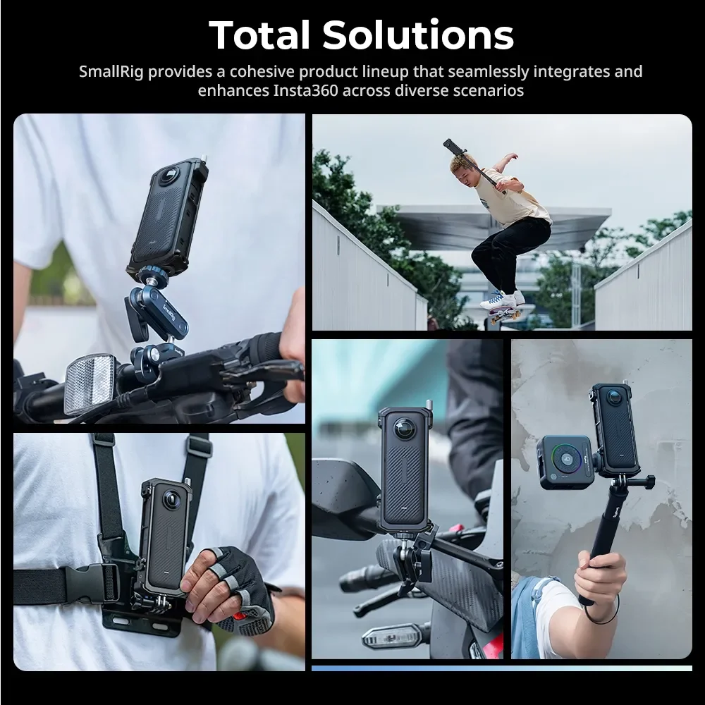 Camera Cage for Insta360 X4, With  1/4"-20 Anti-twist Thread Hole Cold Shoe Acti