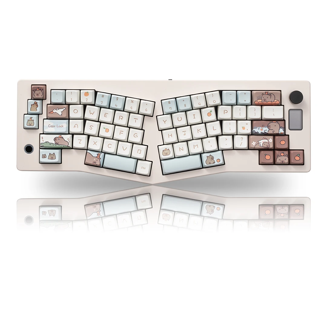 Echome-cartoon Capybara Keycap Pbt Sublimação de Corante Conjunto Completo Boné Animal Teclado Mda Perfil Keycap para Teclado Mecânico - Imagem 4
