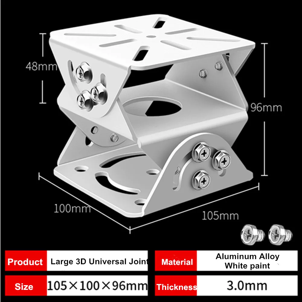 

Small /Medium/ Large Size Base Bracket Crossbar Gun Base Multi-directional Adjustment Universal Joint Bracket CCTV Camera Holder