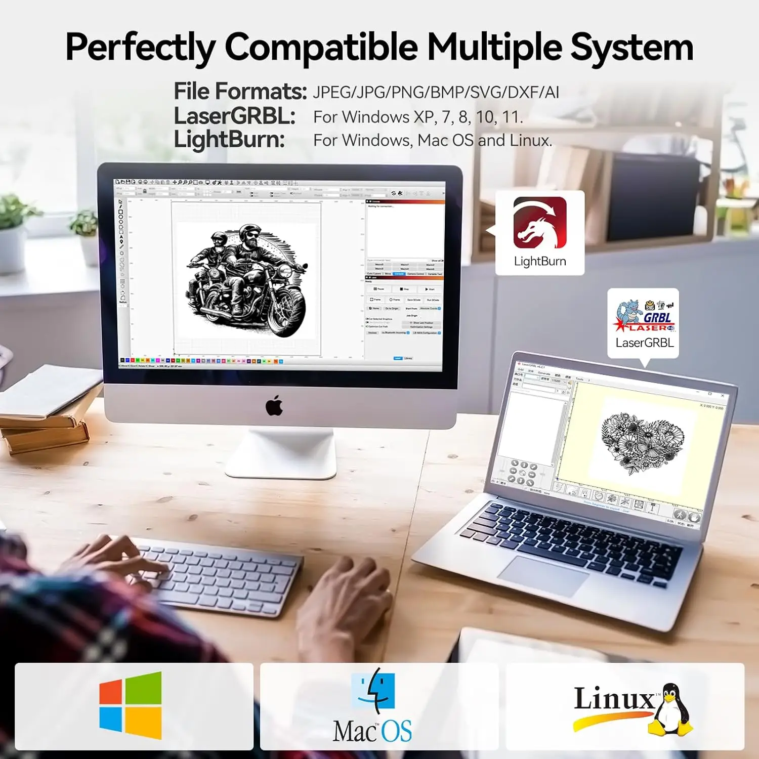 Laser Engraver, LE400PRO 50W Laser Engraving Machine for Beginners, 5.5W 400x400mm Large Working Area High Precision Laser Engra