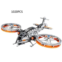 Space War Starfighter Technical Aircraft Building Block Autogyro Helicopter Airplane Mechanical Brick Toys Collection For Gift 1