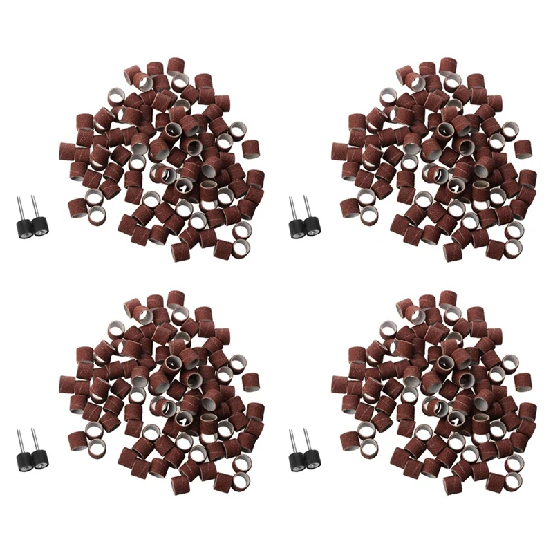 

400Pc 1/2 Inch Sanding Bands Kit With 8 Sanding Drum Mandrel For DREMEL Rotary Tools