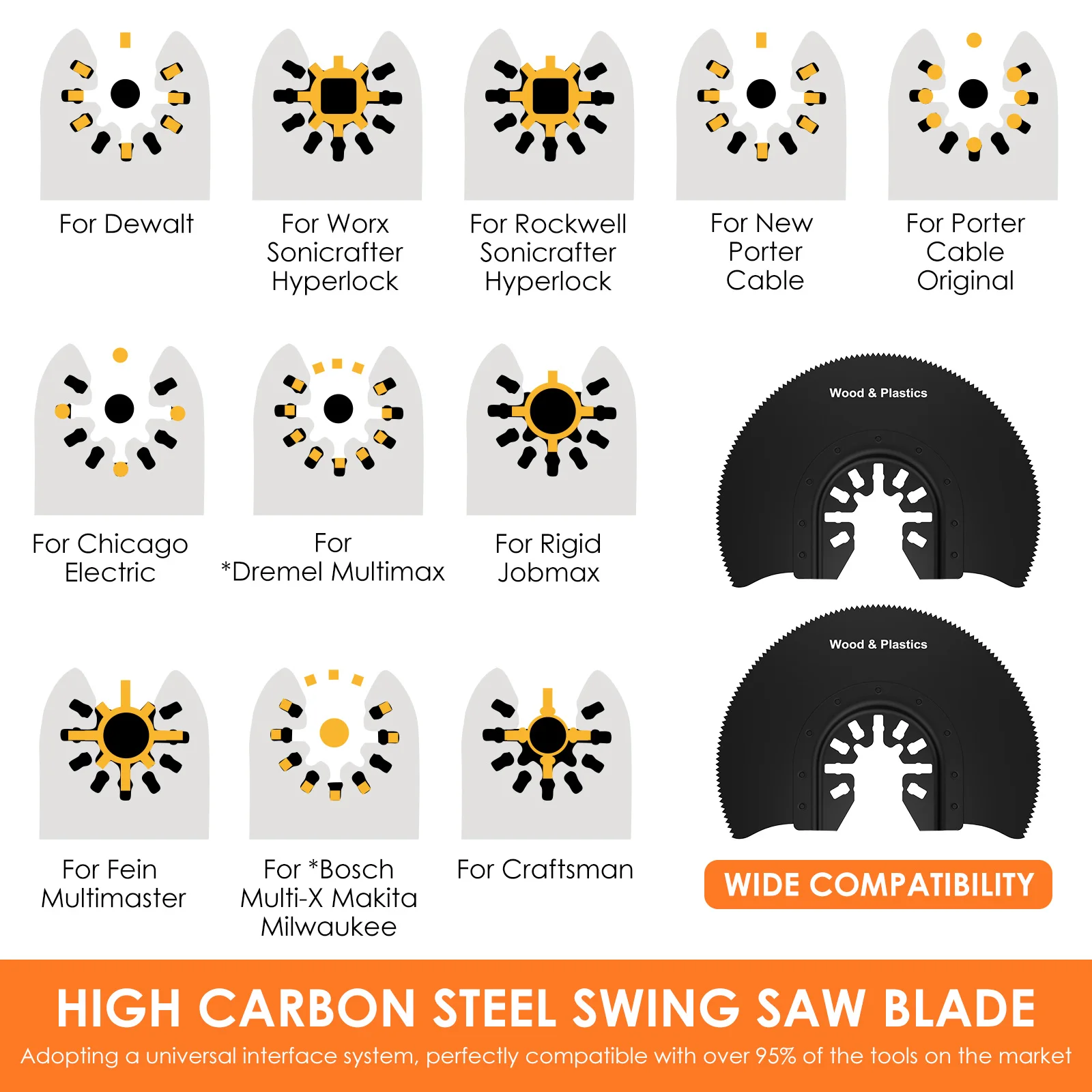 High Carbon Steel Oscillating Saw Blade for Wood Cutting
