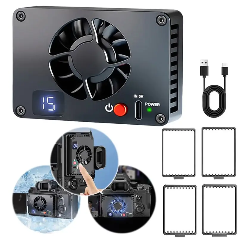 VO-카메라 냉각 시스템 캐논  후지필름 ZV-E10 A7M4 R5 R7 R6 XT4용 저소음 카메라 라디에이터 방열판