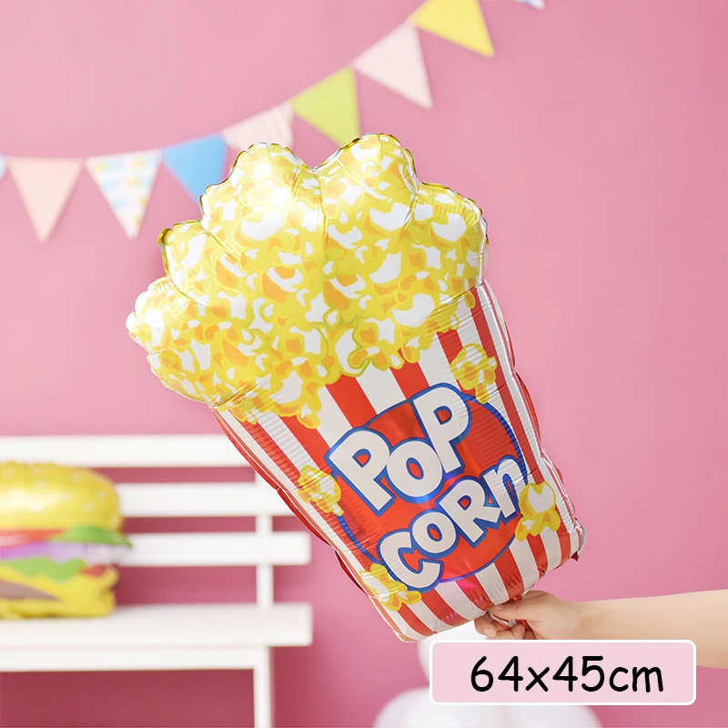 Niedliche Burger Donut Folie Ballon farbige Süßigkeiten Eis Popcorn, Helium Aluminium Ballon, Kinder Baby party, Geburtstags feier Dekore – Detail 10