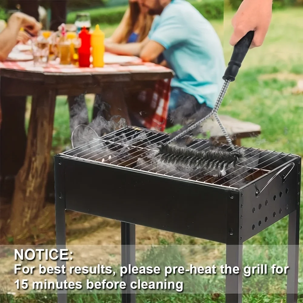 Description Picture 2 of itemBarbecue Grill BBQ Brush Clean Tool Grill Accessories Stainless Steel Bristles Non-stick Cleaning Brushes Barbecue Accessories