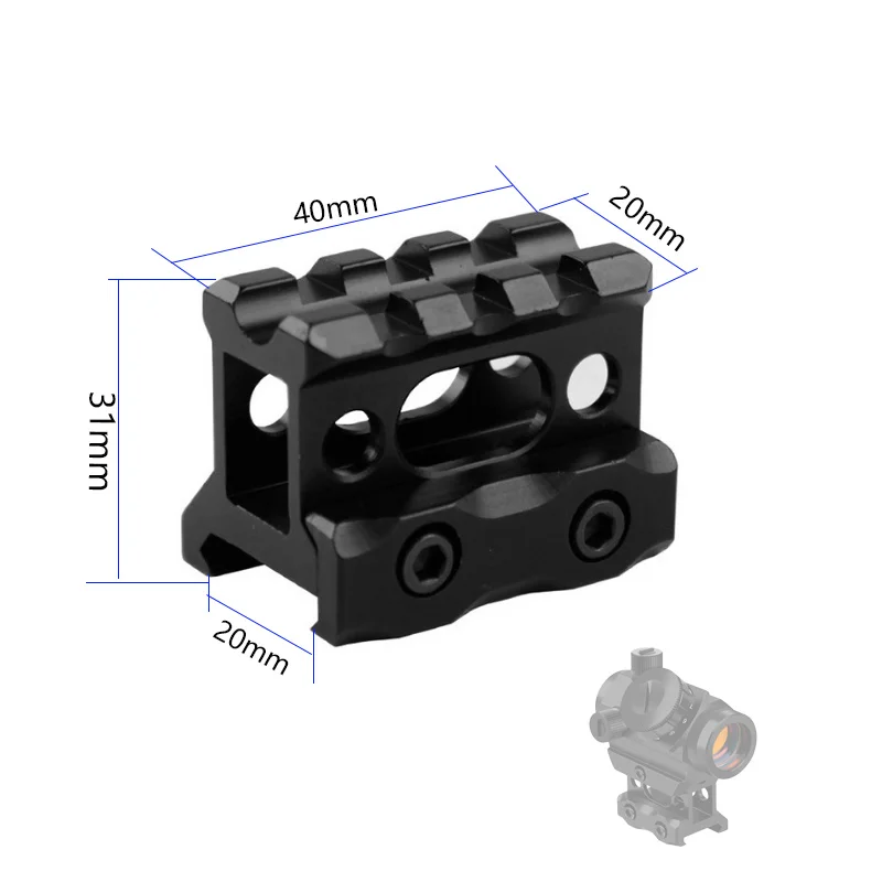 Red Dot Scope Riser Rail Mount Bracket Flashlight Optics Sight Fiber Airsoft Pistol RMR SRO 1911 AR15 Glock G17 19 Accessorie rifle scope mount picatinny riser mount scope riser mount picatinny rail accessories flashlight scope mount scope mount adapter flashlight mount red dot sight guide rail bracket