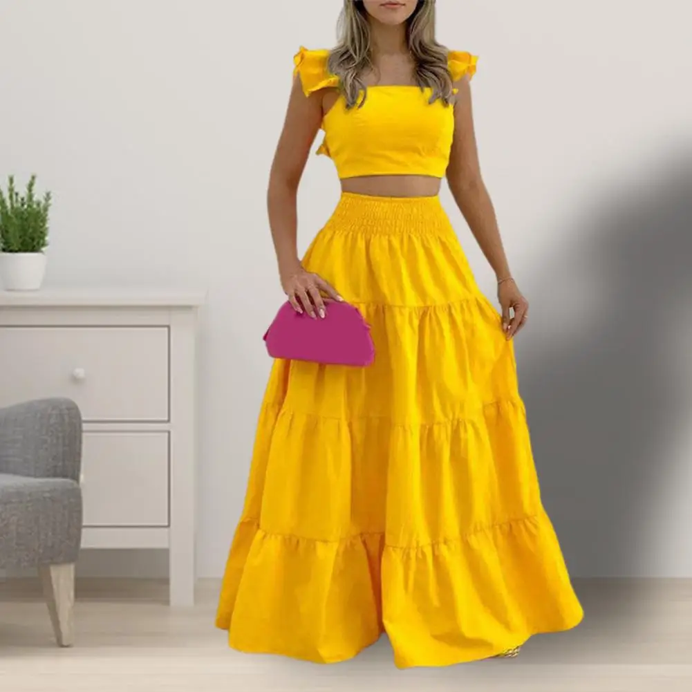 

Fashion Dress 2 Piece Set Women Casual Top And Skirt Sets Female Summer Elegant Office Party New Set Femme 2024