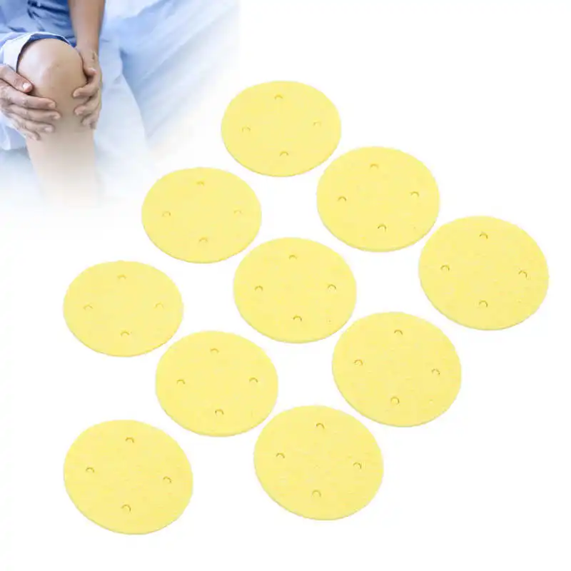 10pcs 60mm EMS Electrodes Conductive Pads Sponge Reusable Replacement for Interference Electrotherapy Instrument TENS Unit Pads