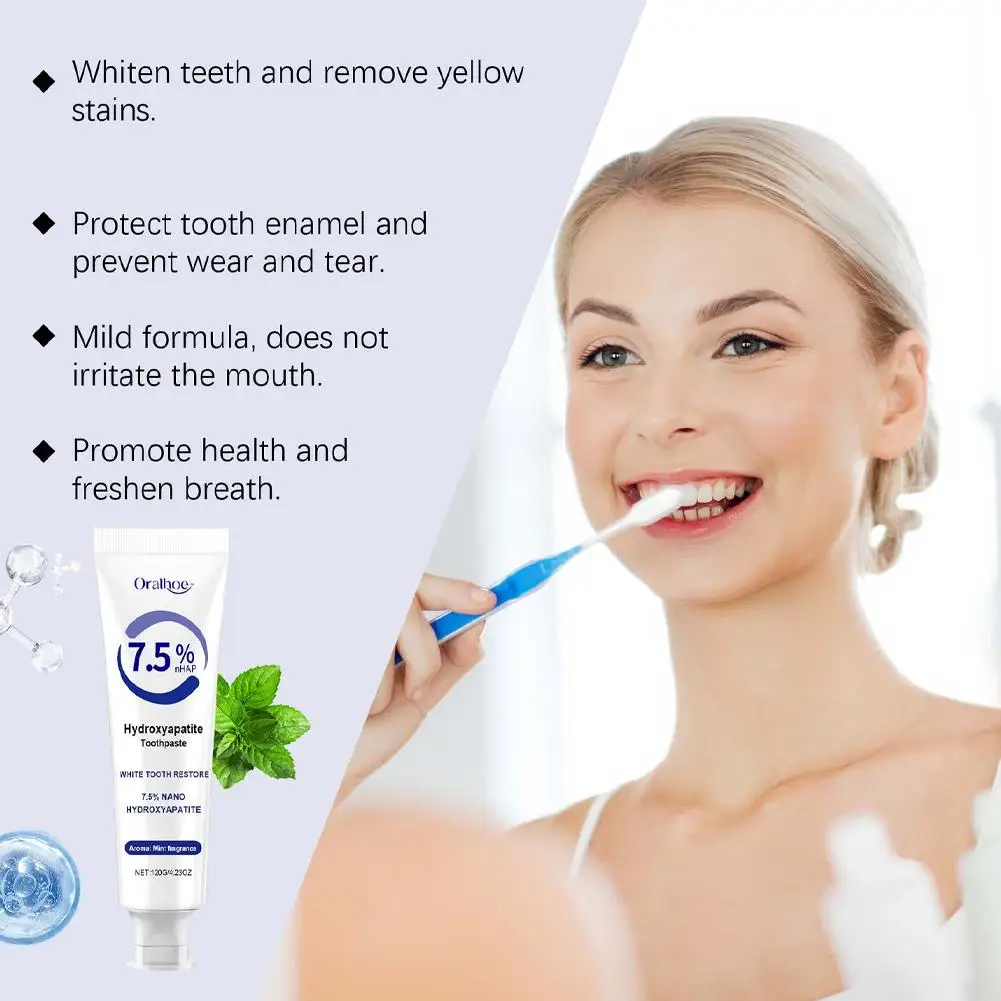 Hydroxyapatite Toothpaste Dental Plaque Stain Remover Cleaning Oral Fresh Breath Improve Sensitive Teeth Whitening Tooth Gel Pen