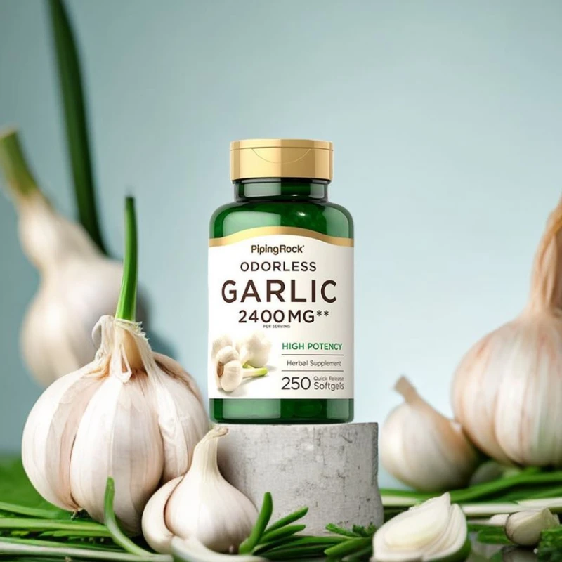 

1 bottle Garlic Essential Oil Softgels, Garlic Extract Natural Antimicrobial, Anti-Inflammatory, Natural Health Supplements