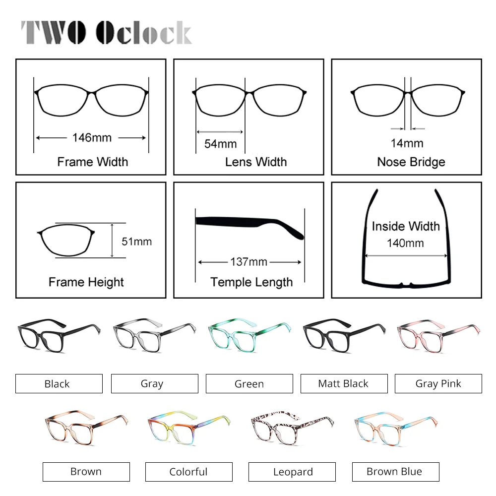 Women's Eyeglass Prescription 0 Diopter Grade Anti Blue