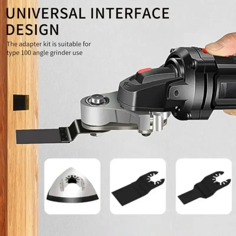 Electric Multi Tool Angle Grinder Converter Set Universal Head Adapter Carbon Steel To Multi-Tool