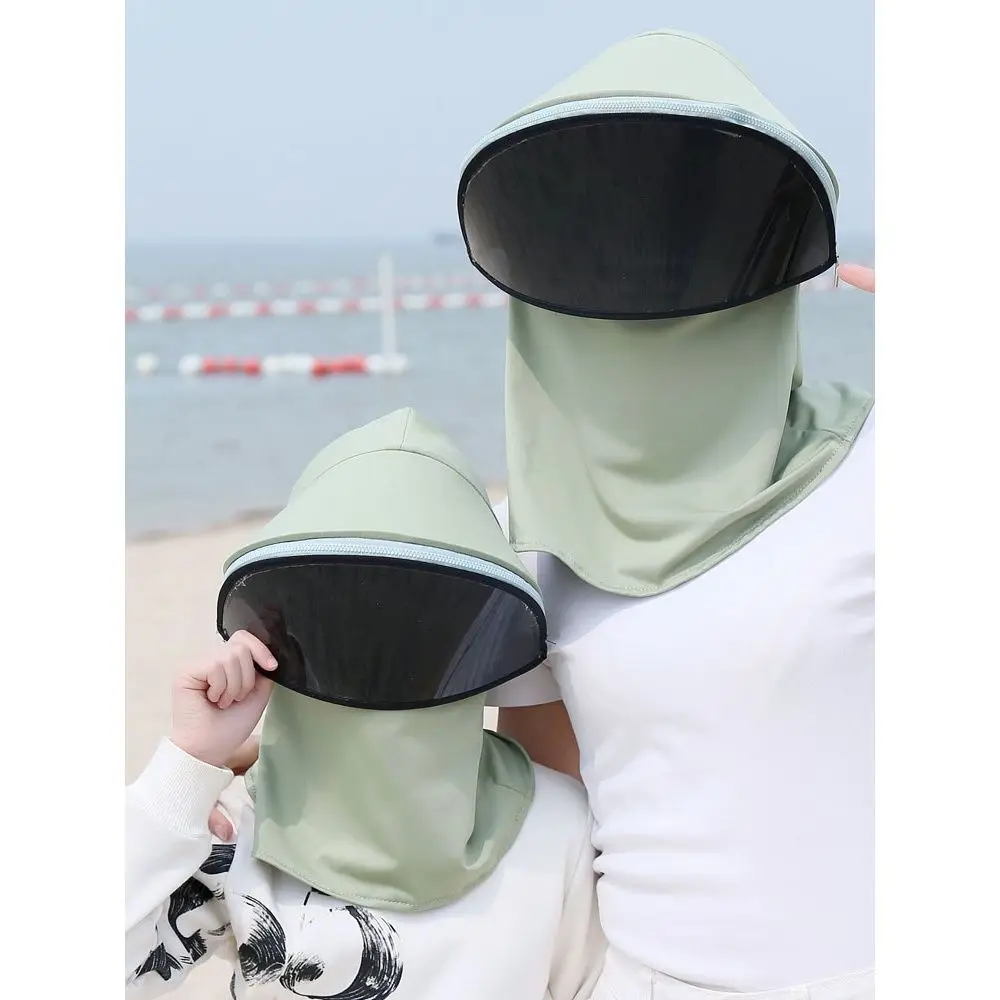Anti-UV Beach Caps Full Face Cover Extended Brims Sun Hat Women Children Men Sunshade Cycling Camping Hiking Fishing Hat