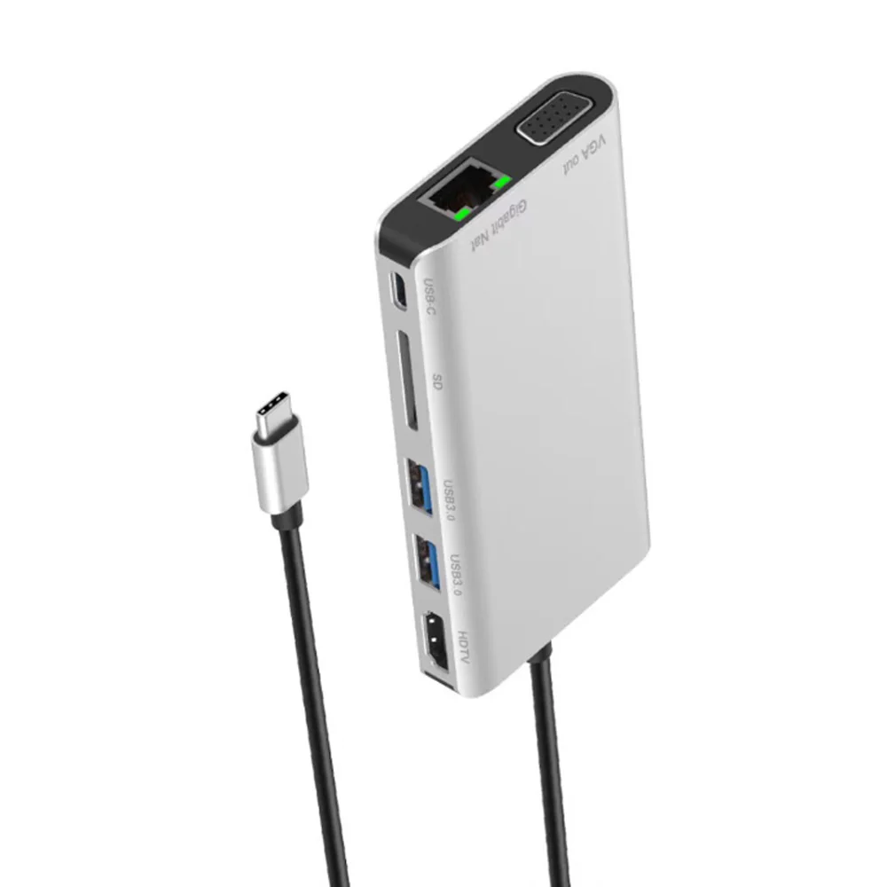 

Заводская Прямая поставка USB 3,0 SD кардридер VGA HDTV Gigabit Lan USB Type C многофункциональная док-станция