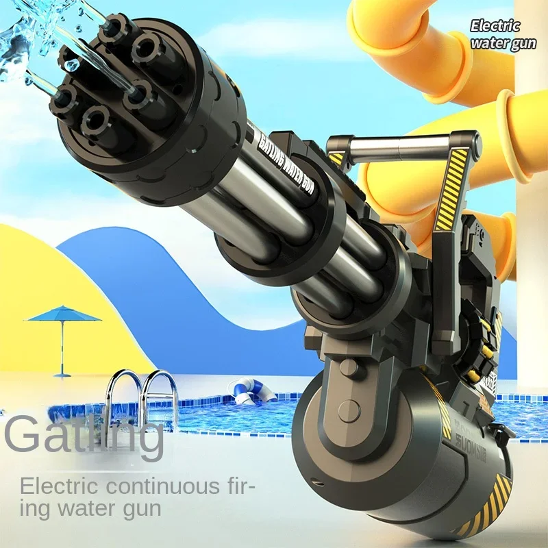 Water Gun Automatic Gatling New Super Strong Water Electric Continuous Fire Automatic Pumping Super Capacity Toy Aldult