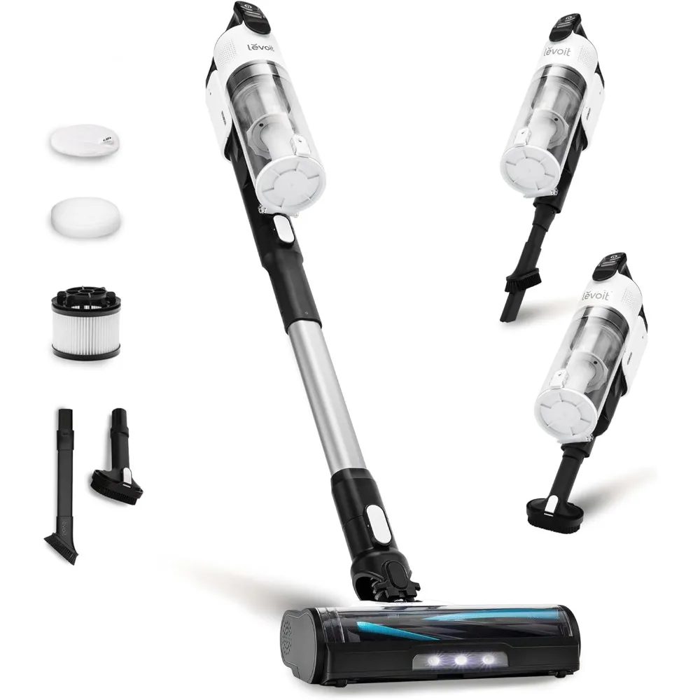 

Cordless Vacuum Cleaner, Stick Vac with Tangle-Resistant Design, Up to 50 Minutes, Powerful Suction, Rechargeable,