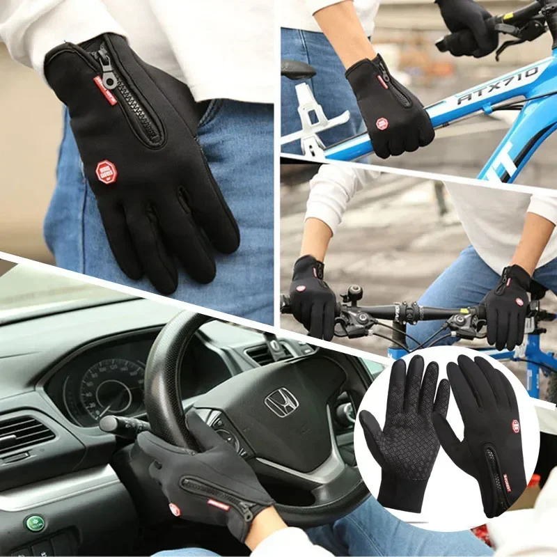 Waterproof Nylon Touchscreen Winter Gloves for Skiing Cycling