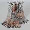 2024 Fashion Printed Leopard Chiffon Hijab Scarf Women Pareo Lady Bandanas Beach Towels Summer Muslim Veil Wrap Female Foulard 3