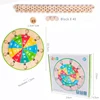 Montessori Math Multiplication Board Wooden Toy Multiplication Turntable Teaching Aids Early Education Learning Math Toy for Kid 6
