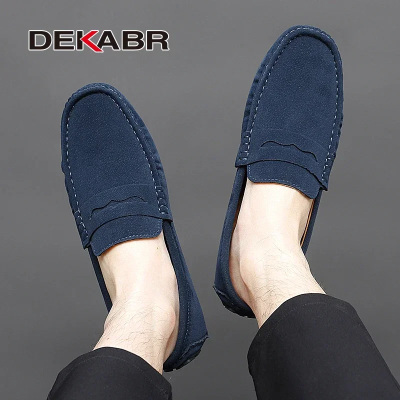 DEKABR 2025 New Couple Casual Shoes Slip-on Handmade Comfortable Breathable High Quality Pu Leather Loafers Fashion Size 35-48 5