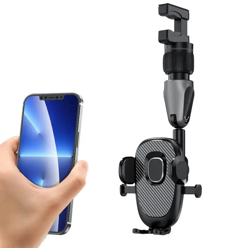 

Car Phone Holder Mount 360 Degrees Rotatable Adjustable Mount Phone Holder Multi-Function Rearview Mirror Cell Phone Holder