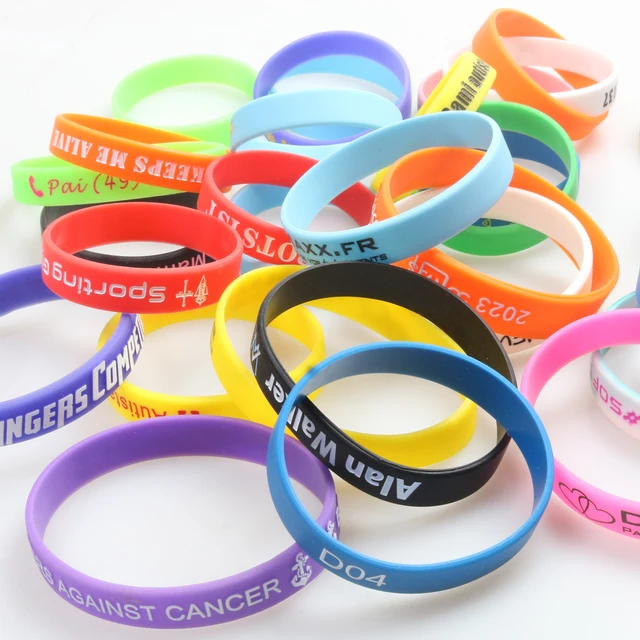 Confezione Da 10 Bracciali In Silicone, Accessori Da Festa., Bianco - Foto 4