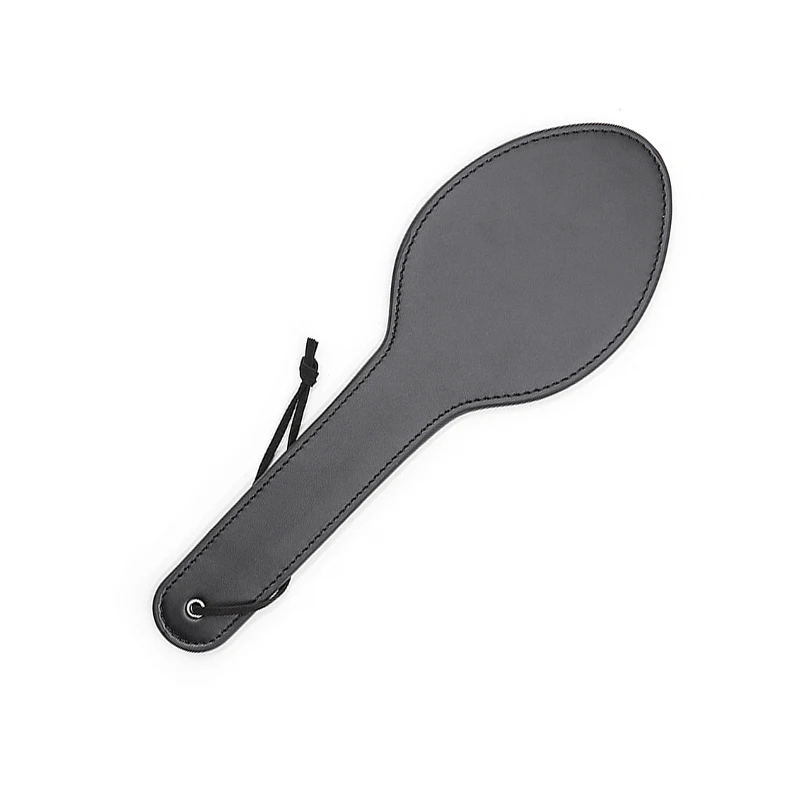31cm Black Leather Ellipse Paddle Riding Crops Flogger Horsewhips Spikes 10.5cm Wide Spanking Paddle Slapper 4