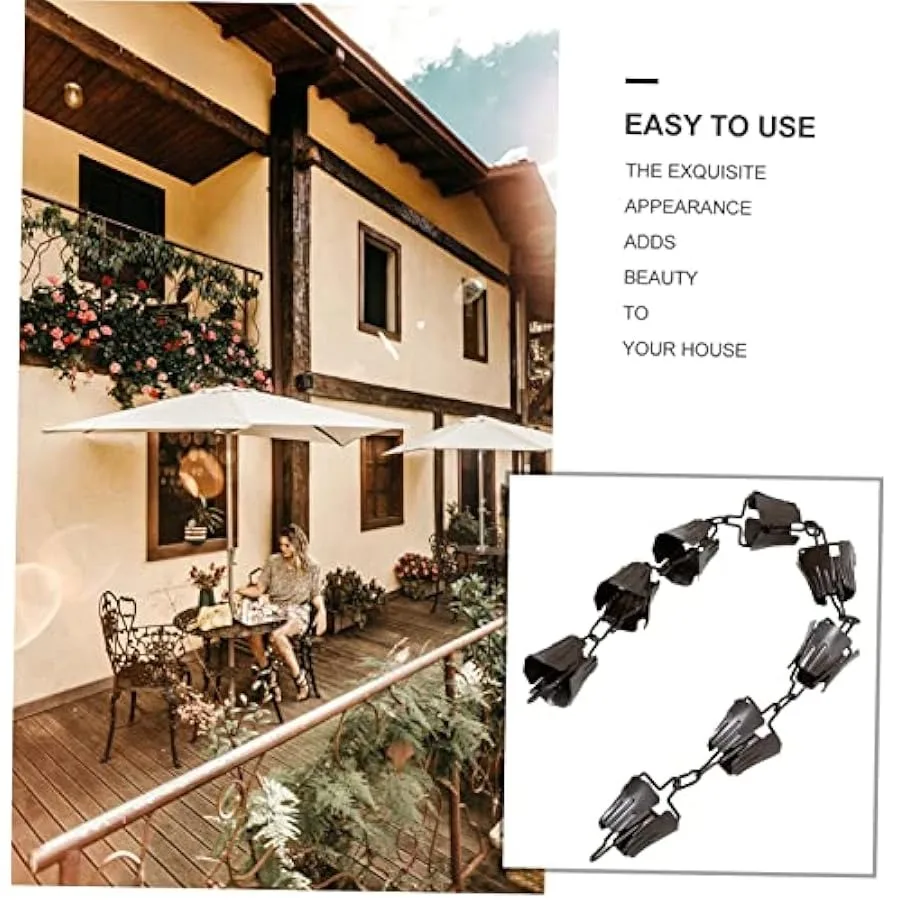 Garden Rain Chain Catcher Gutters Guttering Cup Bell Water Chain Decor Sprinklers Pool Raincoat Chains Windproof Chime Umbrella