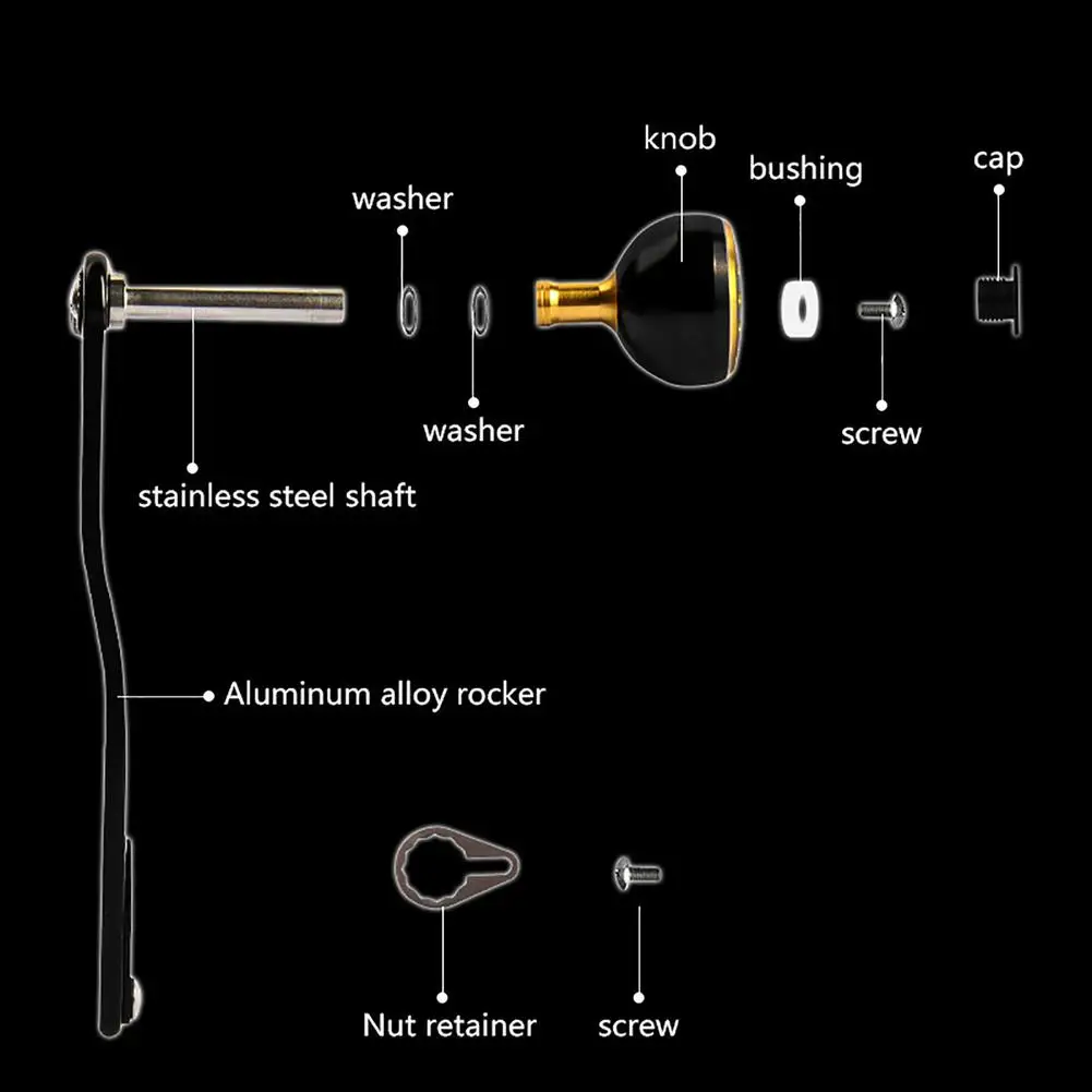 93mm Fishing Reel Modified Extended Rocker Arm Low-profile Reel Handle Metal Single Rocker Arm Replacements Parts fishing reels spinning fishing accessory